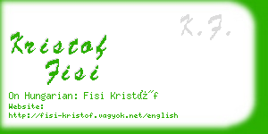 kristof fisi business card